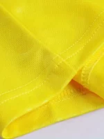 Traje De Fútbol Para Nios, Camiseta De Fútbol Sólida Amarilla Brillante De Número 10 Para Nios Y Pantalones Cortos Transpirables Ligeramente Elásticoss Activos Para F??bol, Competencia, Entrenamiento