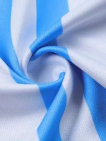 2pcs Kit De Fútbol, Nios Camiseta De Fútbol A Rayas Y Pantalones Cortos Transpirables Y Ligeramente Elásticoss Para F??bol Entrenamiento Competición