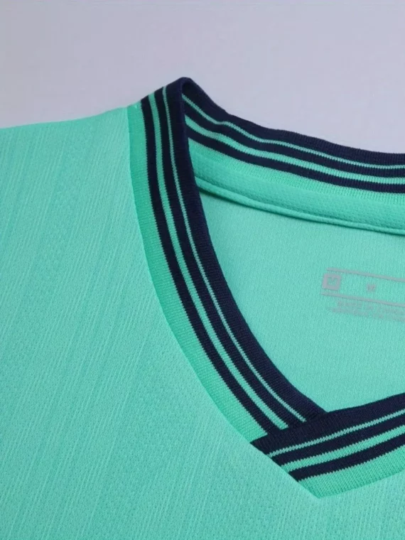 2 Uds Traje De Fútbol, camiseta De Fútbol Transpirable Ligeramente Elásticas Sólida Para Hombre Y Pantalones Cortos De Cintura Elásticas Sólida Para Competición De Entrenamiento