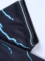 Conjuntos De 2 Piezas Para Hombre, Cómoda Camiseta De Manga Corta Con Estampado De Rayos Y Pantalones Cortos Informales Con Cord??n Para Verano, Ropa Para Hombre