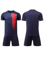 Conjuntos De Jersey De Rugby De Fútbol Para Nio, Camiseta De Fútbol A Rayas De Secado Rápido Y Pantalones Cortos Transpirables Ligeramente Elásticoss, 2 Uds.