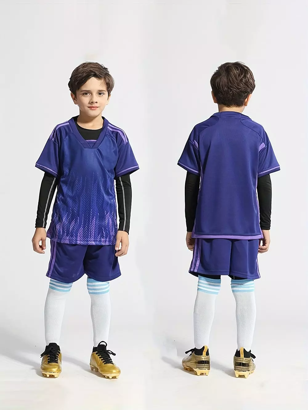 2pcs Camiseta De Fútbol Para Nios, Traje De Entrenamiento De Secado Rápido, Conjunto De Camiseta Y Pantalon Corto, Atuendo Deportivo De Choque De Color, Ropa Activa Para Nios Para Fútbol, Baloncesto Y Ejercicio
