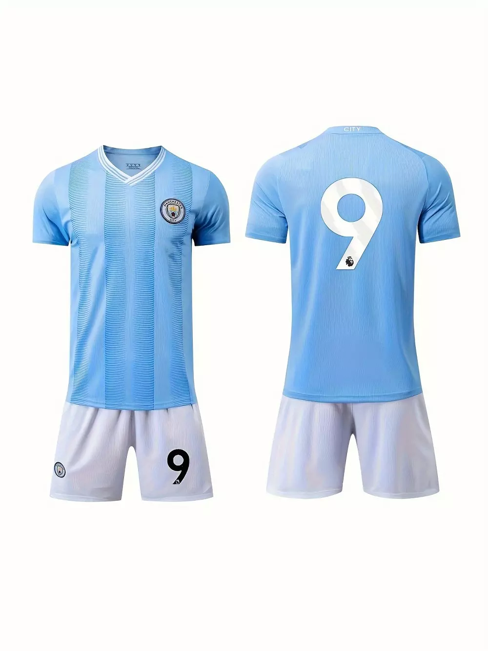Camiseta De Fútbol Número 9 Para Nios, Camiseta Y Pantalones Cortos Elásticoss Para Entrenamiento Y Competición De Fútbol, 2 Uds.