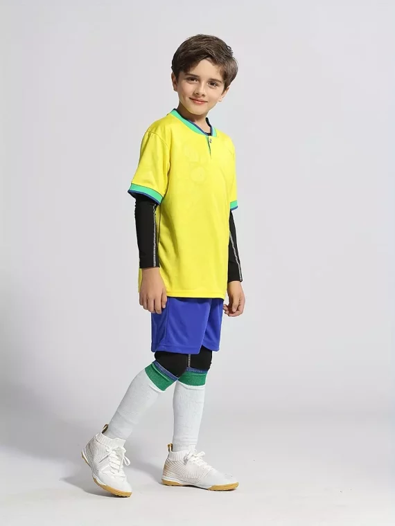 2PC Conjunto De Jersey De Fútbol Para Nios, Camisetas De Manga Corta Y Pantalones Cortos, Ropa De Fiesta De Fútbol Para Nios Transpirable Y De Secado Rápido
