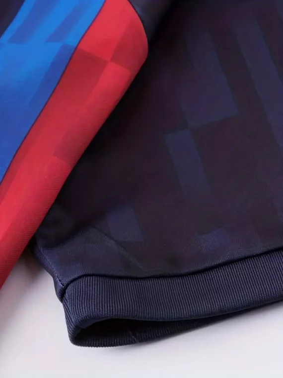 Conjunto De Entrenamiento De 2 Piezas Para Nios, Camiseta Y Pantalon Corto, Conjunto Deportivo De Patrón De Rayas De Choque De Color, Ropa Activa Para Nios Para El Verano