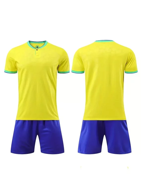 2PC Conjunto De Jersey De Fútbol Para Nios, Camisetas De Manga Corta Y Pantalones Cortos, Ropa De Fiesta De Fútbol Para Nios Transpirable Y De Secado Rápido