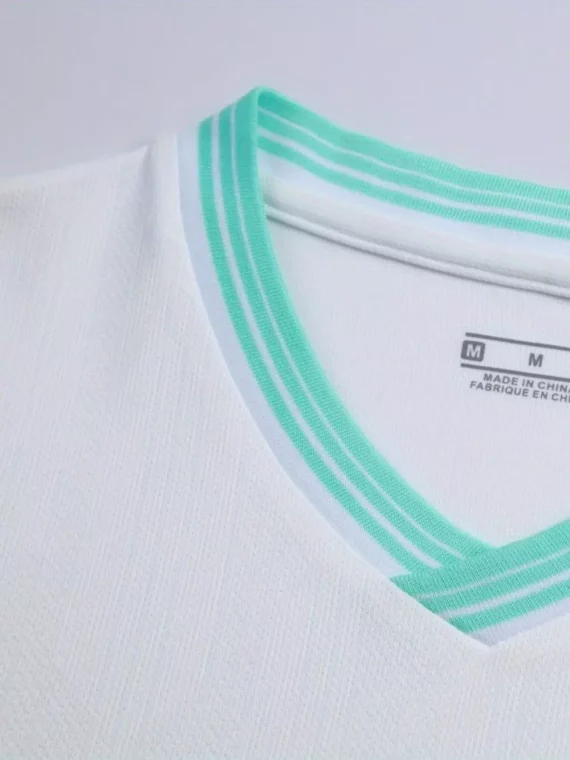 2pcs Traje De Fútbol, Camiseta De Fútbol Blanca Ligeramente Elásticas Y Transpirable Para Hombres Y Pantalones Cortos De Cintura Elásticas Sólidos Para Entrenamiento Y Competición