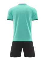 2 Uds Traje De Fútbol, camiseta De Fútbol Transpirable Ligeramente Elásticas Sólida Para Hombre Y Pantalones Cortos De Cintura Elásticas Sólida Para Competición De Entrenamiento
