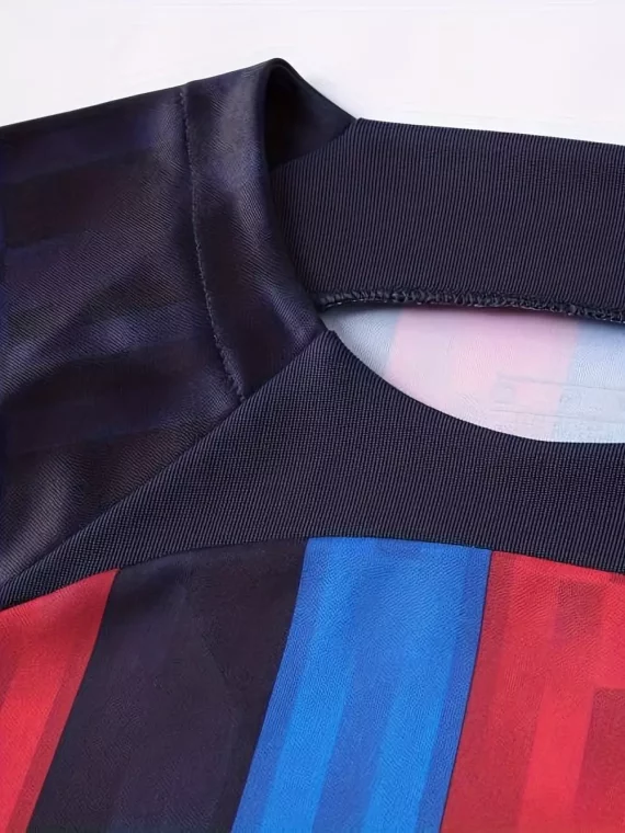 Conjunto De Entrenamiento De 2 Piezas Para Nios, Camiseta Y Pantalon Corto, Conjunto Deportivo De Patrón De Rayas De Choque De Color, Ropa Activa Para Nios Para El Verano