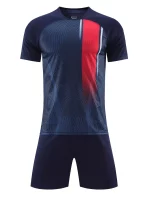 2pcs Kit De Fútbol, Camiseta De Fútbol Con Patrón De Geometr??a Para Hombres Y Pantalones Cortos Transpirables Y Ligeramente Elásticoss Para Actividades Al Aire Libre