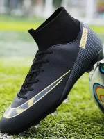 Botas De Fútbol Con Tacos AG Para Hombre, Tacos Y Zapatos De Fútbol Transpirables Antideslizantes Profesionales Para Exteriores Para Competición De Entrenamiento