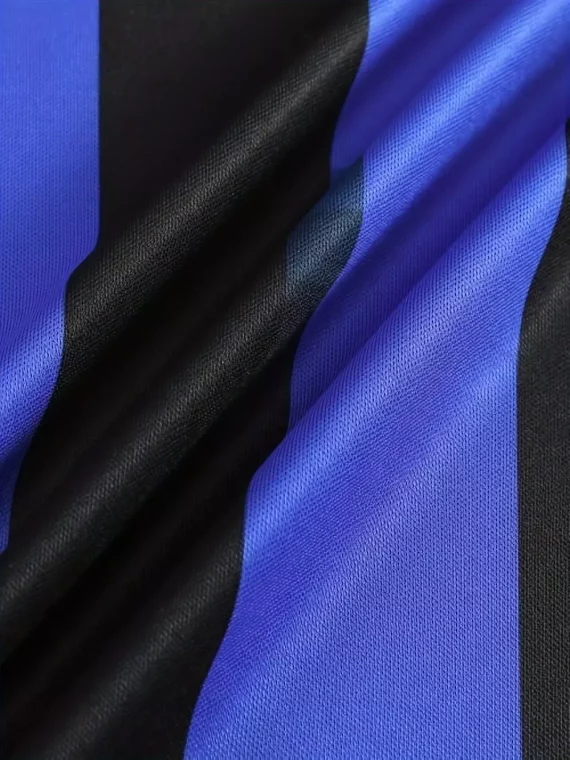 Camiseta De Fútbol De Rayas Verticales Para Nios, Camiseta Con Estampado Del Número 10 Y Pantalones Cortos Elásticoss Para Entrenamiento Y Competición De Fútbol, ropa Para Nios, 2 Uds.