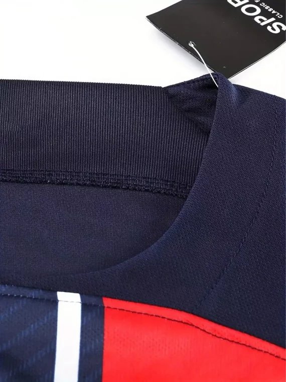 Conjuntos De Jersey De Rugby De Fútbol Para Nio, Camiseta De Fútbol A Rayas De Secado Rápido Y Pantalones Cortos Transpirables Ligeramente Elásticoss, 2 Uds.