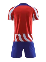 2pcs Kit De Fútbol, Camiseta De Fútbol A Rayas Para Hombres Y Pantalones Cortos Sólidos Para Entrenamiento Y Competición De Fiesta