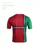 Camiseta deportiva con estampado de medallas y letras cruzadas de bloque de color, camiseta de aficionado al fútbol de Portugal de manga corta con cuello redondo, ropa de mujer