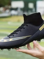 Botas De Fútbol Con Tacos AG Para Hombre, Tacos Y Zapatos De Fútbol Transpirables Antideslizantes Profesionales Para Exteriores Para Competición De Entrenamiento