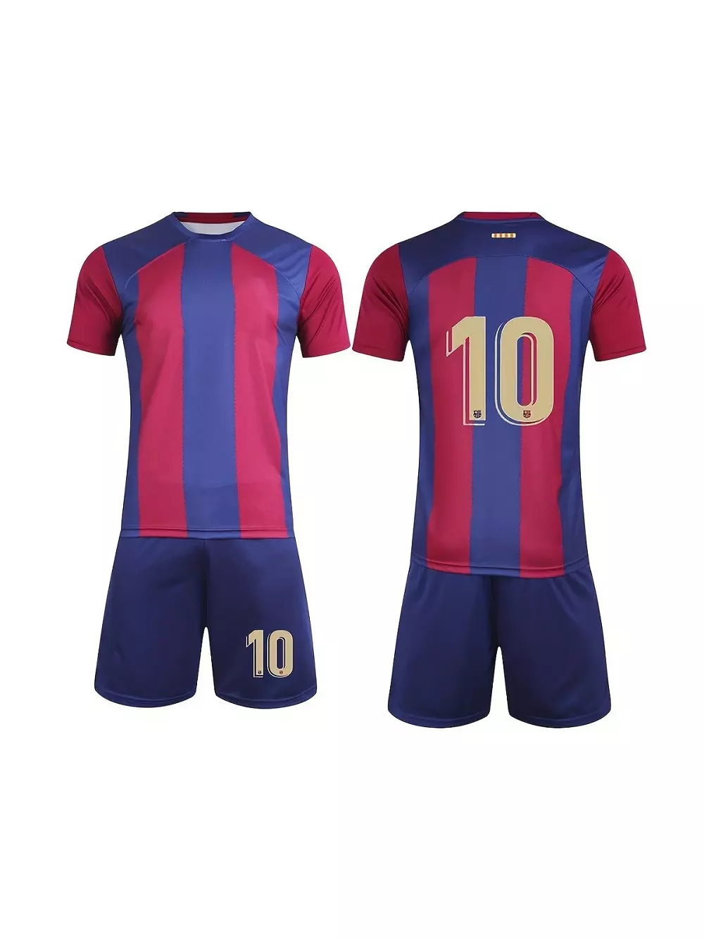 Kit De Fútbol Para Nios, Camiseta De Fútbol Con Estampado #10 Y Pantalones Cortos Cómodos Y Transpirables Para Fiestas De Fans, Entrenamiento Y Competición Activa