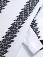 Kit De Fútbol De 2 Piezas, Trajes De Camiseta De Rugby Geometr??a Para Nio # 7 Camiseta De Fútbol De Manga Corta Y Pantalones Cortos De Rayas Transpirables Ligeramente Elásticoss Activos Para Competición De Entrenamiento Para Nios