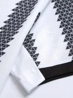 Kit De Fútbol De 2 Piezas, Trajes De Camiseta De Rugby Geometr??a Para Nio # 7 Camiseta De Fútbol De Manga Corta Y Pantalones Cortos De Rayas Transpirables Ligeramente Elásticoss Activos Para Competición De Entrenamiento Para Nios