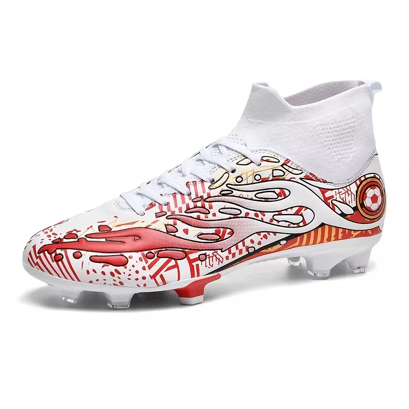 Botas De Fútbol Altas Con Cordones A La Moda Para Hombre Con Colores Surtidos, Zapatos De Fútbol Profesionales Para Entrenamiento Y Juego