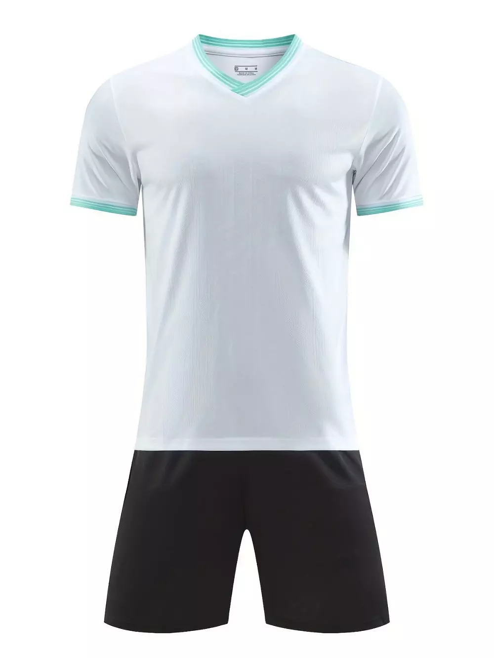 2pcs Traje De Fútbol, Camiseta De Fútbol Blanca Ligeramente Elásticas Y Transpirable Para Hombres Y Pantalones Cortos De Cintura Elásticas Sólidos Para Entrenamiento Y Competición