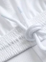 2 Piezas Camiseta De Fútbol Sólida De Número 9 Para Nio Y Pantalones Cortos Blancos Transpirables Cómodos Activos