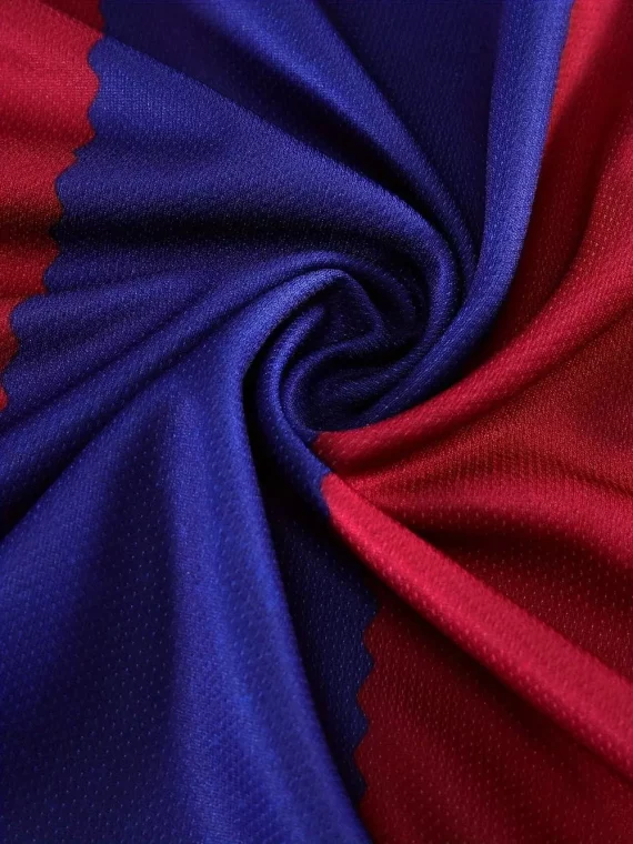 Conjunto De Fútbol De Secado Rápido De 2 Uds, Camiseta De Fútbol Ligeramente Elásticas A Rayas Y Pantalones Cortos Cómodos Con Absorci??n De La Humedad Para Competición Y Entrenamiento Para Nio