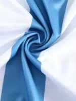 2 piezas de camiseta de fútbol a rayas para hombre y pantalones cortos deportivos sólidos: perfectos para actividades de verano al aire libre!