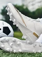 Botas De Fútbol Con Tacos AG Para Hombre, Tacos Y Zapatos De Fútbol Transpirables Antideslizantes Profesionales Para Exteriores Para Competición De Entrenamiento