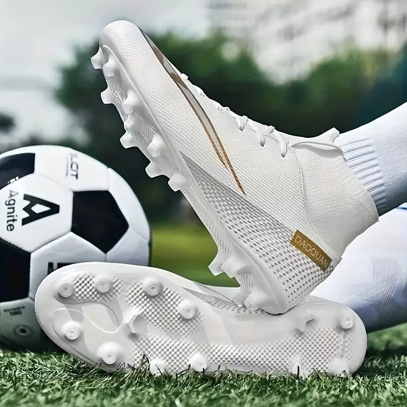 Botas De Fútbol Con Tacos AG Para Hombre, Tacos Y Zapatos De Fútbol Transpirables Antideslizantes Profesionales Para Exteriores Para Competición De Entrenamiento