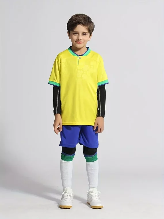 2PC Conjunto De Jersey De Fútbol Para Nios, Camisetas De Manga Corta Y Pantalones Cortos, Ropa De Fiesta De Fútbol Para Nios Transpirable Y De Secado Rápido