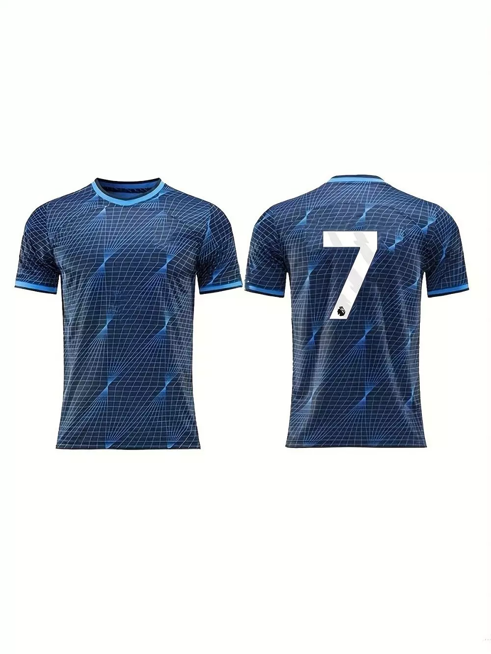 Camiseta De Fútbol Cómoda Con Patrón Número 7 Para Hombre, Camiseta Gr??fica, Ropa De Verano Para Exteriores Para Hombre, Ropa Para Actividades F??sicas