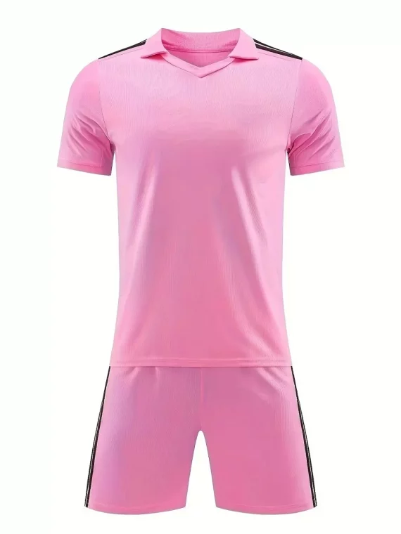 2 Piezas De Ropa Deportiva, Camiseta Transpirable Ligeramente Elásticas Para Hombre Y Pantalones Cortos Cómodos Para Fútbol Y B??dminton
