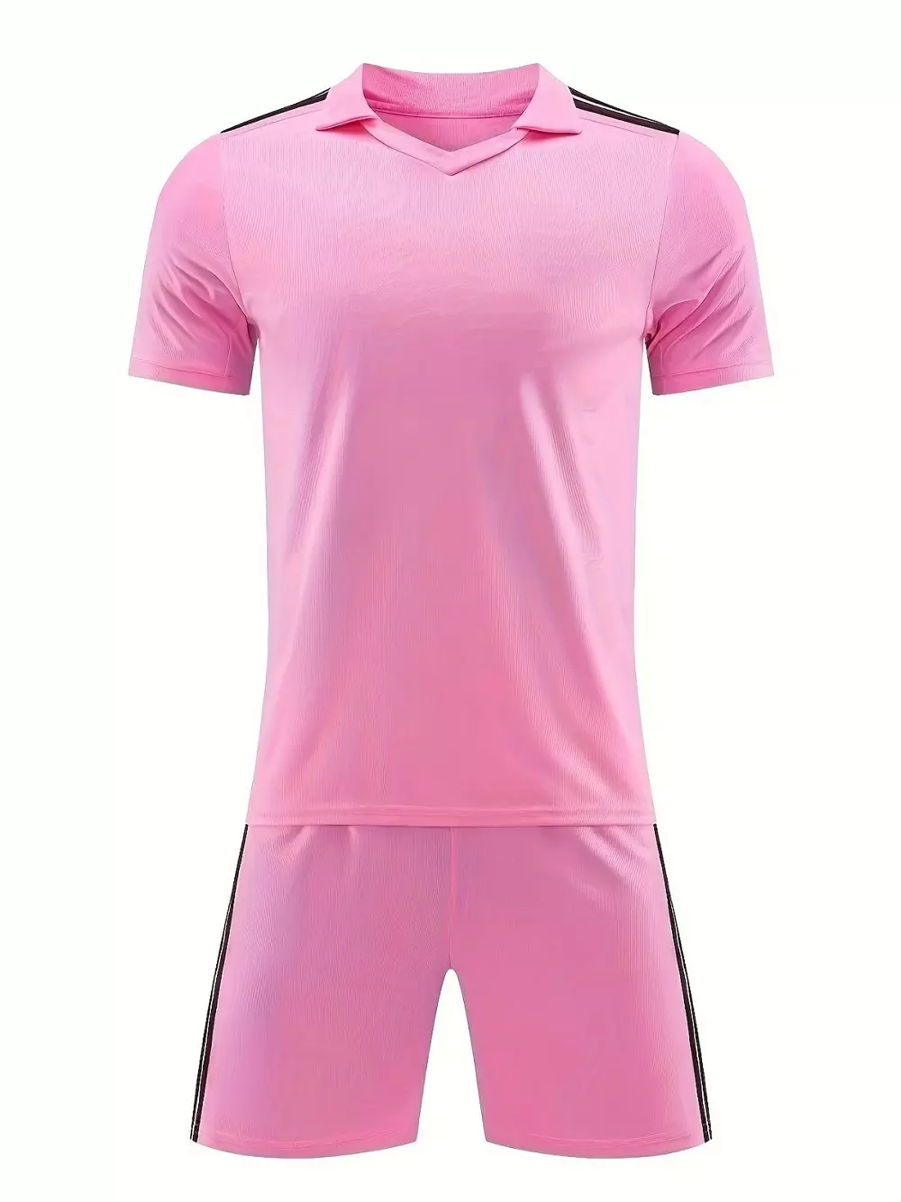 2 Piezas De Ropa Deportiva, Camiseta Transpirable Ligeramente Elásticas Para Hombre Y Pantalones Cortos Cómodos Para Fútbol Y B??dminton