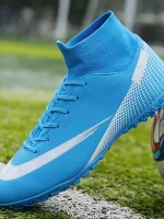 Botas De Fútbol Con Tacos AG Para Hombre, Tacos Y Zapatos De Fútbol Transpirables Antideslizantes Profesionales Para Exteriores Para Competición De Entrenamiento