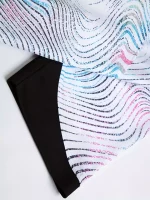 Kit De Fútbol De 2 Uds, Camiseta De Fútbol Con Patrón De Curva Para Hombre Y Pantalones Cortos Transpirables Ligeramente Elásticoss Activos Para Exteriores