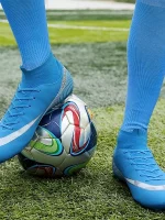 Botas De Fútbol Con Tacos AG Para Hombre, Tacos Y Zapatos De Fútbol Transpirables Antideslizantes Profesionales Para Exteriores Para Competición De Entrenamiento