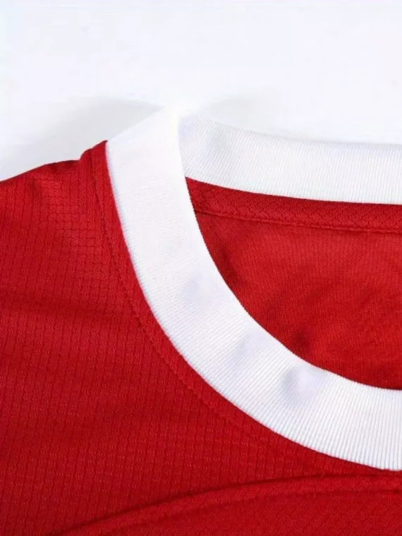 Conjunto De Fútbol De Color Sólido Para Nios, Camiseta De Mangas Cortas Y Pantalones Cortos Sueltos Para Fútbol, Fiestas De Fans, Entrenamiento Y Competición