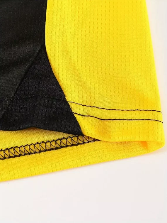 2pcs Conjunto De Fútbol De Secado Rápido, Camiseta De Fútbol De Bloque De Color Ligeramente Elásticas Y Pantalones Cortos Cómodos De Absorci??n De Humedad Para Nios Para Entrenamiento Y Competición