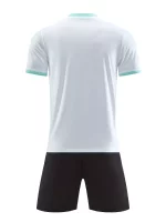 2pcs Traje De Fútbol, Camiseta De Fútbol Blanca Ligeramente Elásticas Y Transpirable Para Hombres Y Pantalones Cortos De Cintura Elásticas Sólidos Para Entrenamiento Y Competición