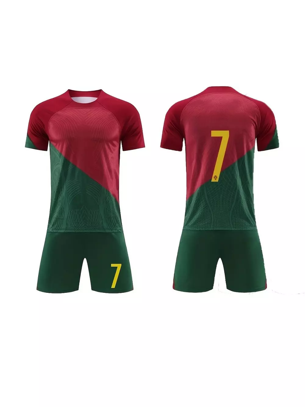 Conjunto De Fútbol Para Nios, Camiseta De Fútbol De Bloque De Color N. ° 7 Para Nios Y Pantalones Cortos Transpirables Para La Competencia Entrenamiento De Fútbol