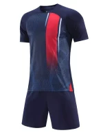 2pcs Kit De Fútbol, Camiseta De Fútbol Con Patrón De Geometr??a Para Hombres Y Pantalones Cortos Transpirables Y Ligeramente Elásticoss Para Actividades Al Aire Libre