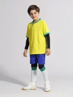 2PC Conjunto De Jersey De Fútbol Para Nios, Camisetas De Manga Corta Y Pantalones Cortos, Ropa De Fiesta De Fútbol Para Nios Transpirable Y De Secado Rápido